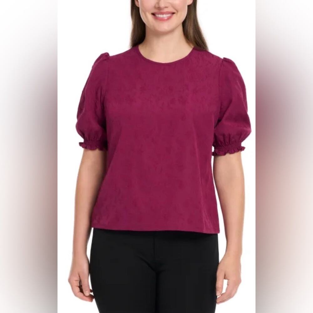 NWT Ted Baker Women's Puff Sleeve Blouse - Purple M